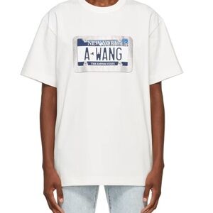 Alexander Wang white license plate T-shirt worn once